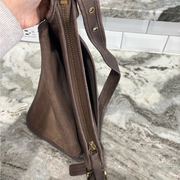 Coach Dark Brown Leather Crossbody Bag - Picture 12 of 15